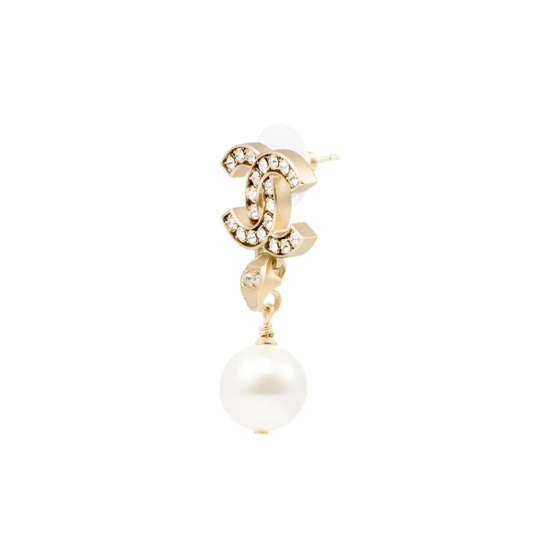 CHANEL Earrings Unisex Gold-3
