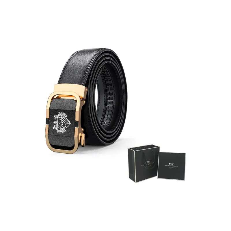 PAUL COSTELLOE Cow Split Leather Belts Unisex 3.5cm-4