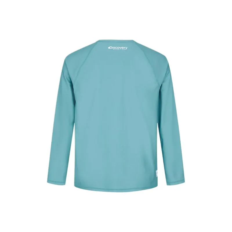 Discovery Expedition Hot Summer Loose Fit Rashguard Dark Mint T-Shirt Unisex Lake Blue-1
