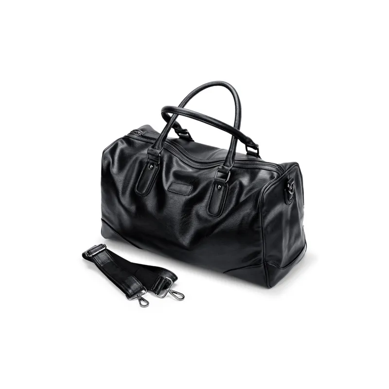 GEERDUN PU Travel Bag Unisex Black-1