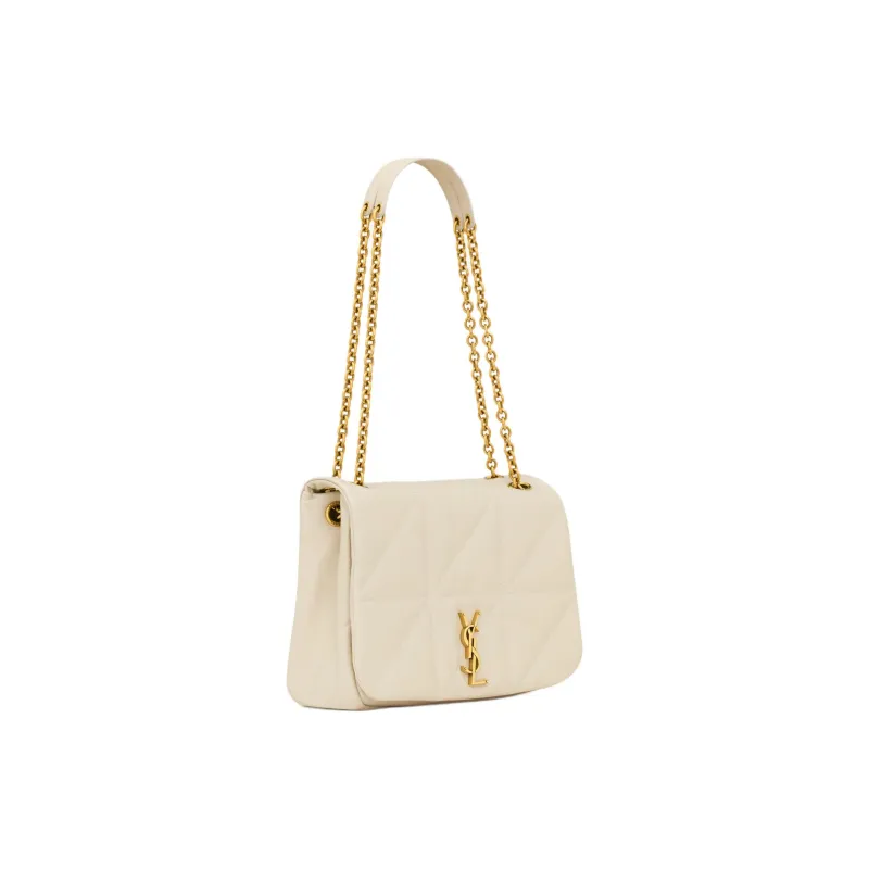 SAINT LAURENT Jamie Sheepskin Shoulder Bag Medium Size Women's Vintage White-1