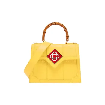 CASABLANCA Genuine Leather Shoulder Bag Crossbody Bag Handbag Women's Yellow