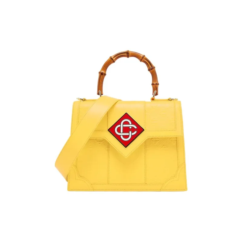CASABLANCA Genuine Leather Shoulder Bag Crossbody Bag Handbag Women's Yellow-0