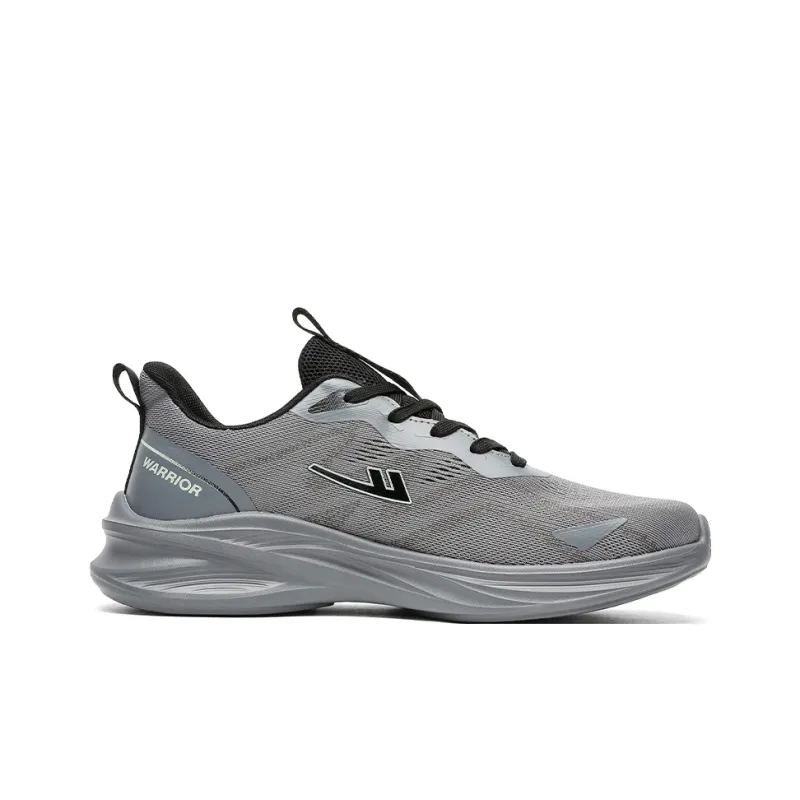 Warrior Breathable Lightweight And Wear Resistant Low Top Casual Training Long Distance Running Shoes Men's Gray-1
