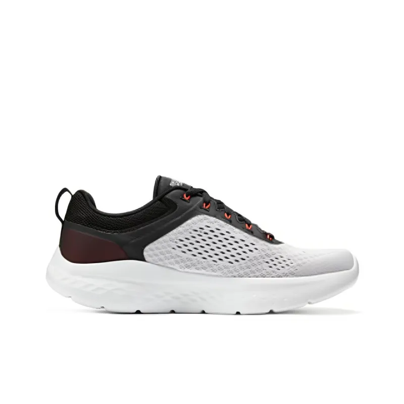 Skechers Cushioning Rebound Low Top Running Shoes Men's White Black-1