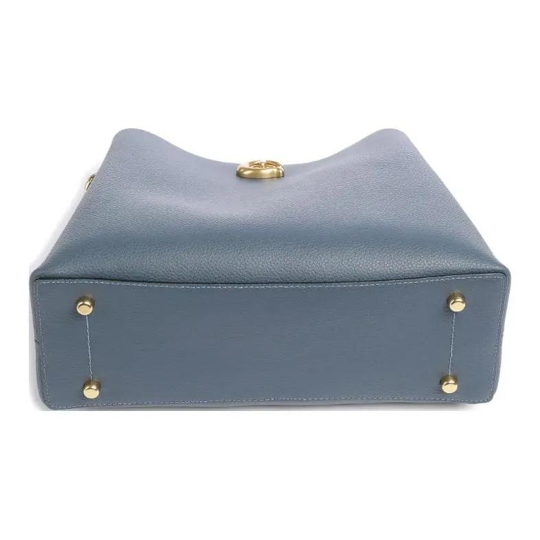 COACH Willow Pebbled Leather Crossbody One Shoulder Handbag Women's Dark Blue-4