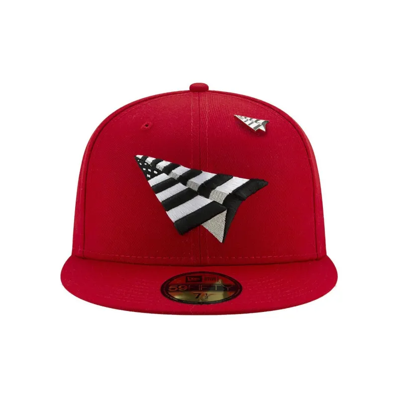 New Era X Paper Planes Crimson Crown Fitted Hat-0