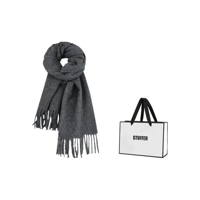 STUFFER 100% Wool Knit Scarves Unisex-12