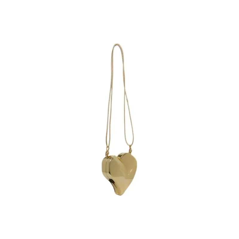 CULT GAIA Leather Heart Shaped Bag, Crossbody Bag, Shoulder Bag Women's Gold-2