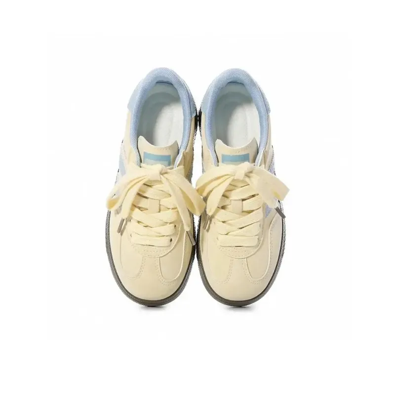 SHUXIAOBEI Vintage German Army Trainers Cushioning, Wear Resistant Low Top Skateboard Shoes Women's-38