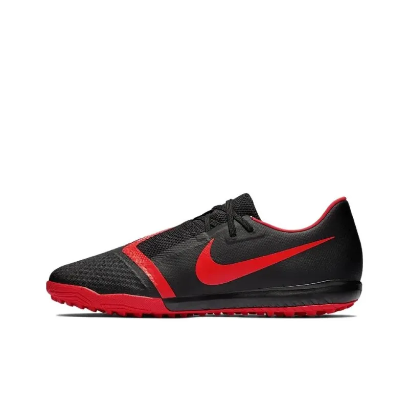 Nike Phantom Venom TF Turf Abrasion Resistant Soccer Shoes Unisex Black Red-0