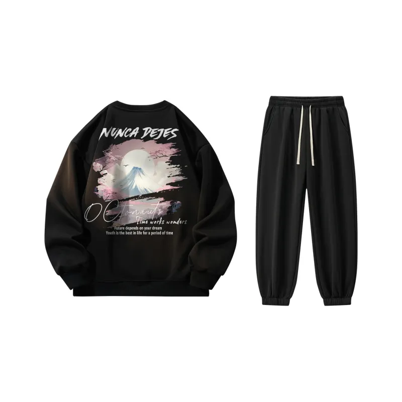 Small Columns Under The Sea Sweatshirt Set Unisex-6