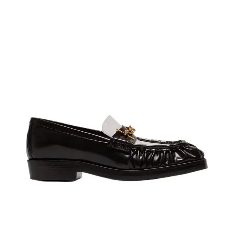 BALMAIN Sync Loafers 3.5cm Men's White & Black-1