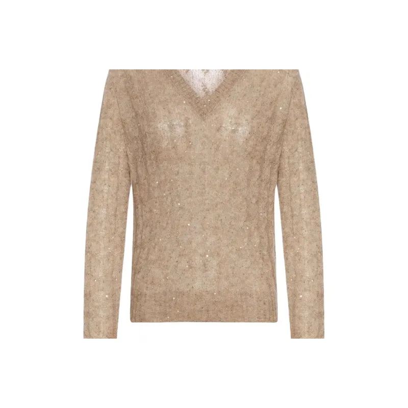 Brunello Cucinelli SS25 Sweater Women's Beige-0