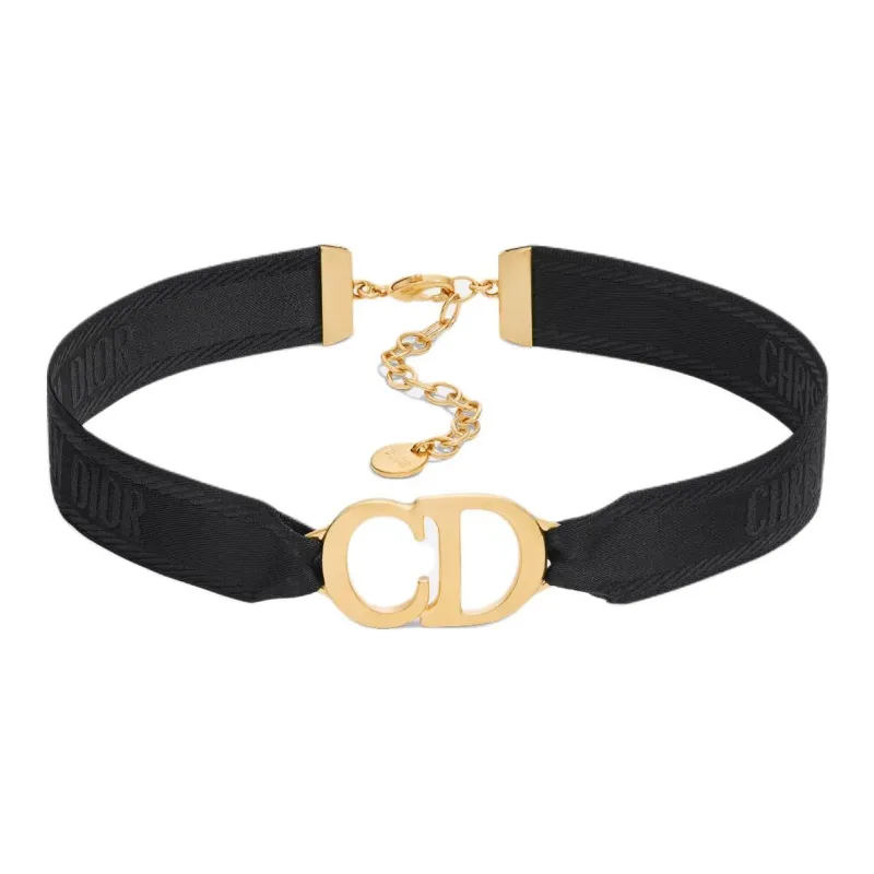 DIOR Metal Necklaces Unisex Black-0