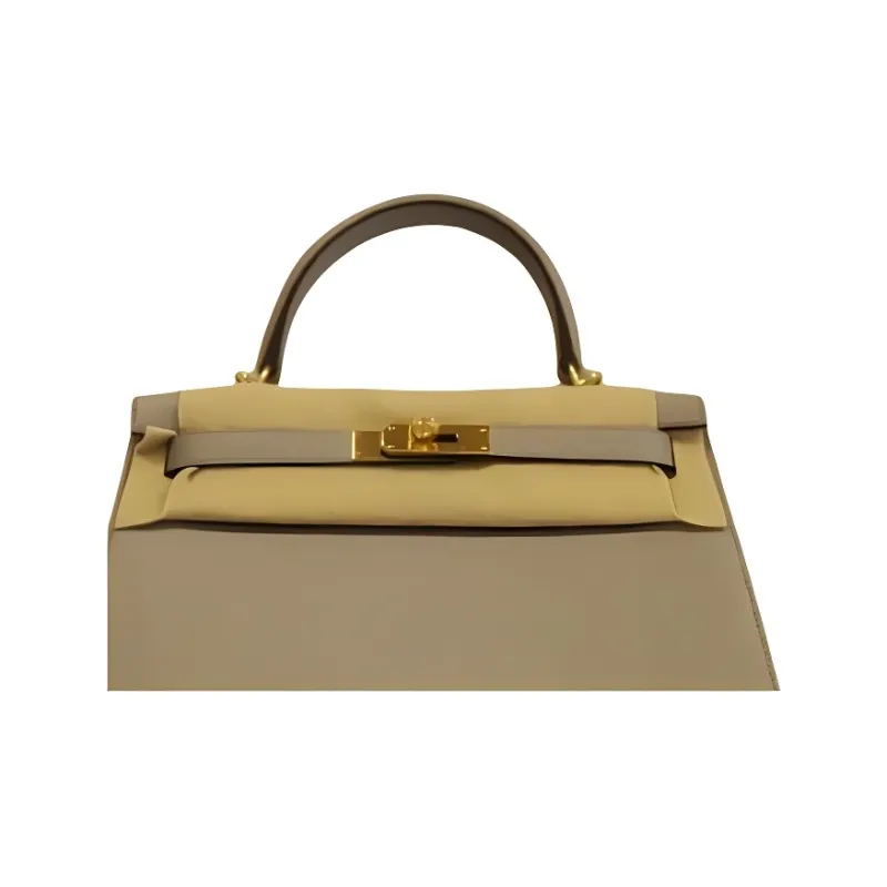 HERMES Kelly Epsom Leather Kelly Bag Shoulder Bag Crossbody Bag Handbag Women's Khaki Green-2