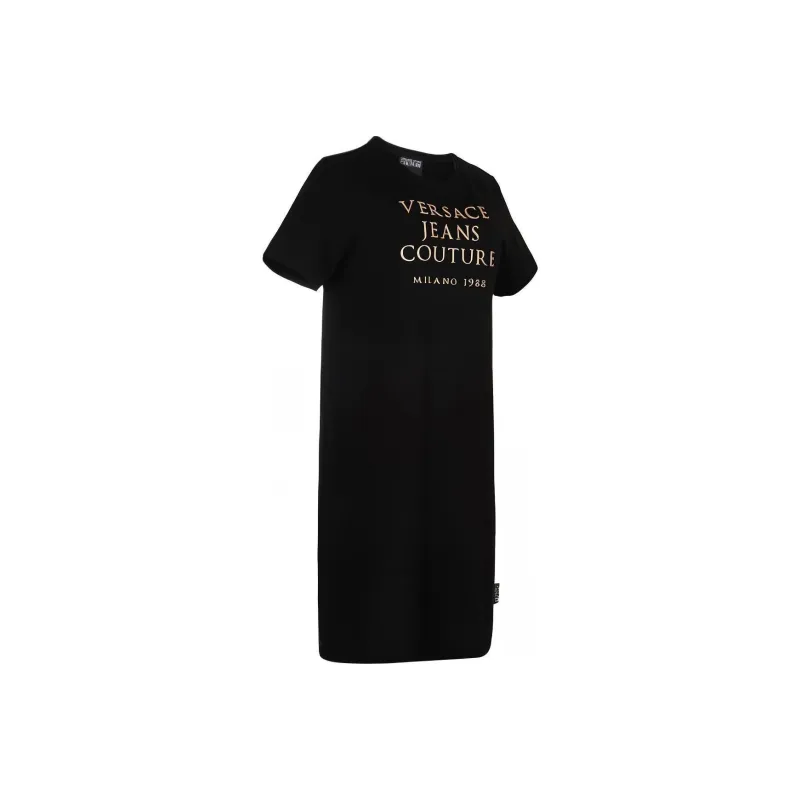VERSACE Short Sleeved Dresses Women's Black-2