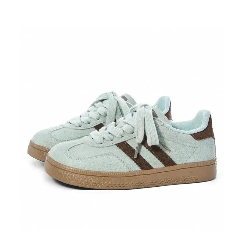 SHUXIAOBEI Vintage German Army Trainers Cushioning, Wear Resistant Low Top Skateboard Shoes Women's-45