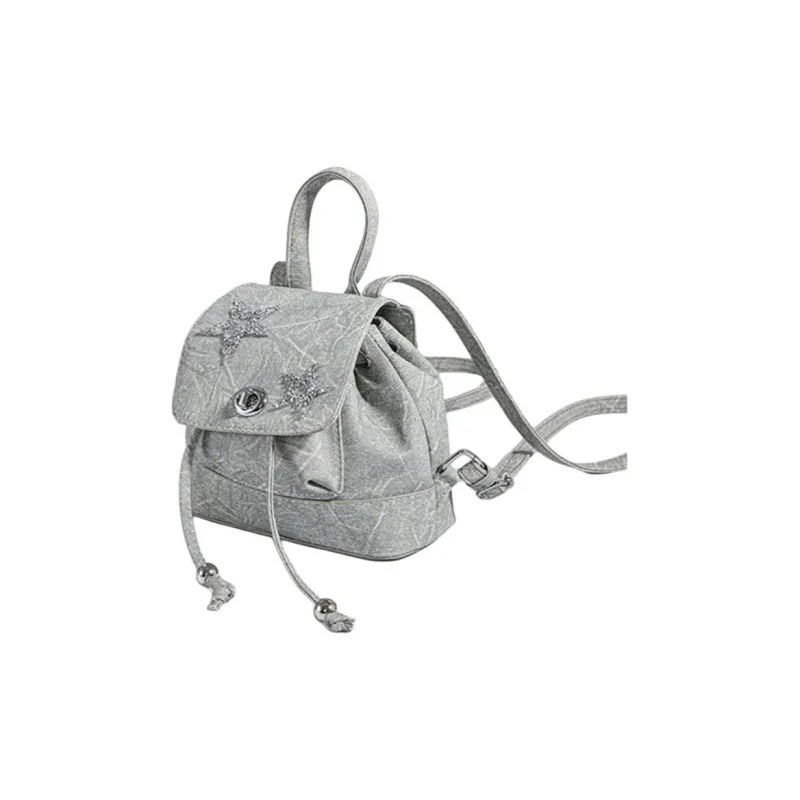 Duoluplo Doron Paul Nylon Fabric Backpack Women's Gray/Blue/Black/Khaki-5