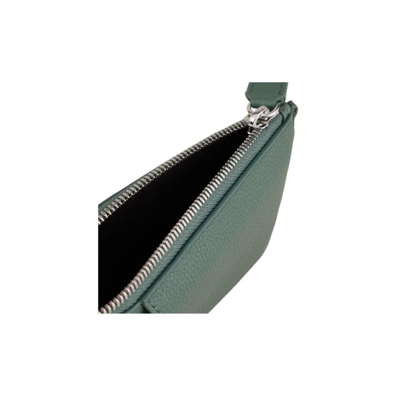EMPORIO ARMANI MyEA Synthetic Leather Cell Phone Pouch Card Holder, Wallet Women's Pea Green-3