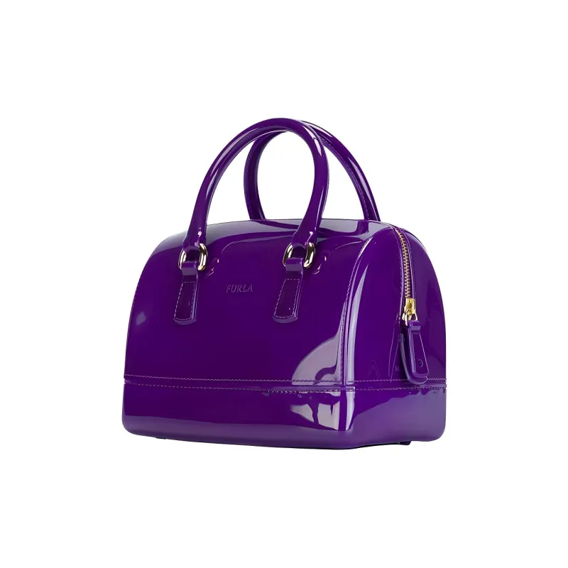 Furla Candy PVC Handbag Small Size Women's Purple-1