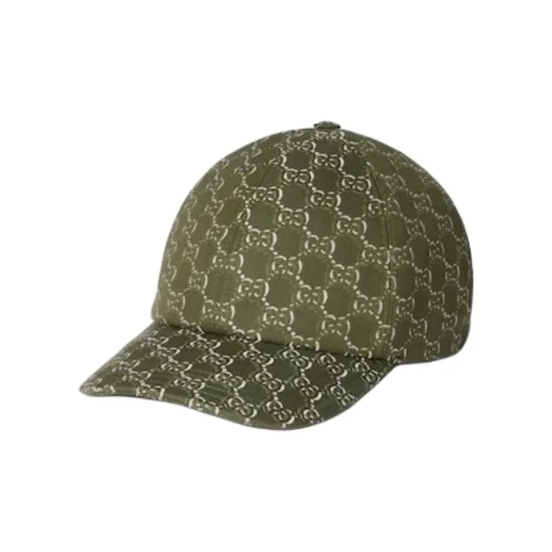 GUCCI Cotton Baseball Caps Men's Green-0