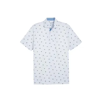PUMA Polo Shirt Men's Silver Gray