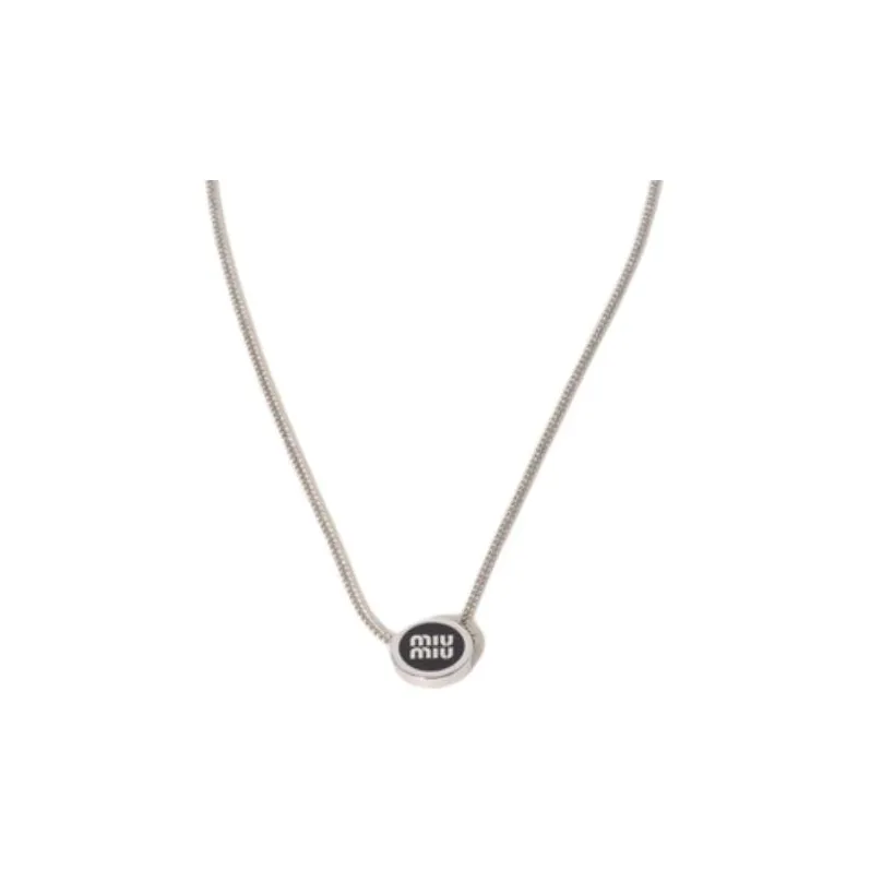 MIU MIU Enamel Necklaces Women's Silver-0