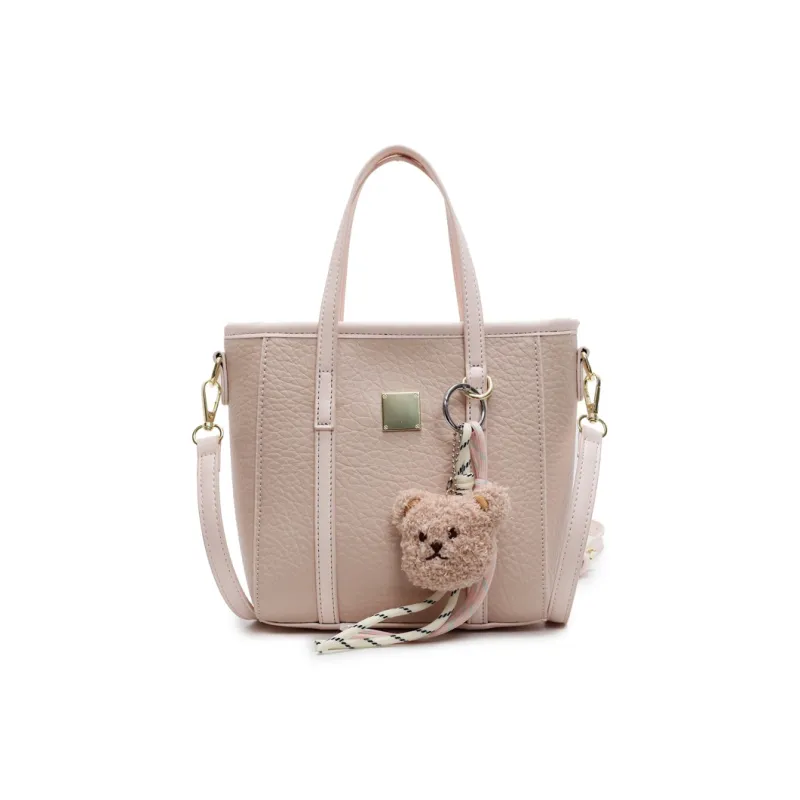 Yalu PU Tote One Shoulder Handbag Women's Black/Ecru/Blue/Pink-22