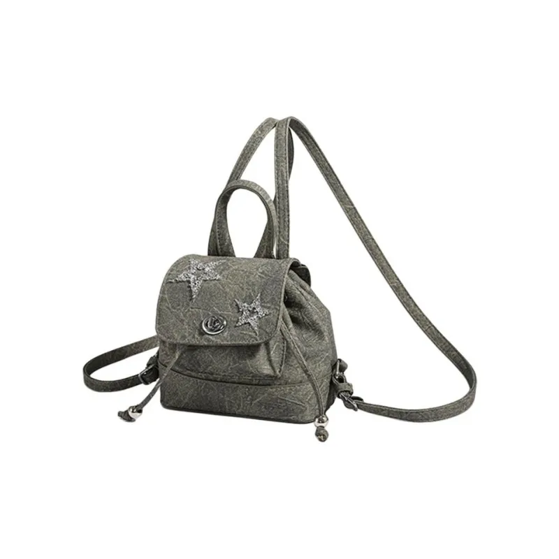 Duoluplo Doron Paul Nylon Fabric Backpack Women's Gray/Blue/Black/Khaki-2