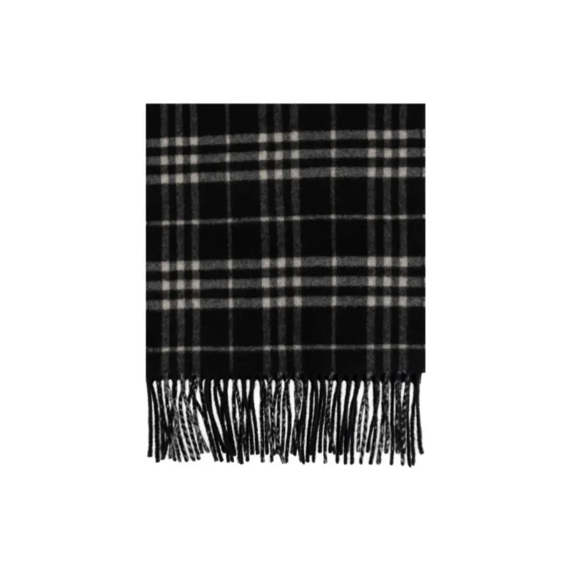 Burberry Cashmere Knit Scarves Unisex Black-0