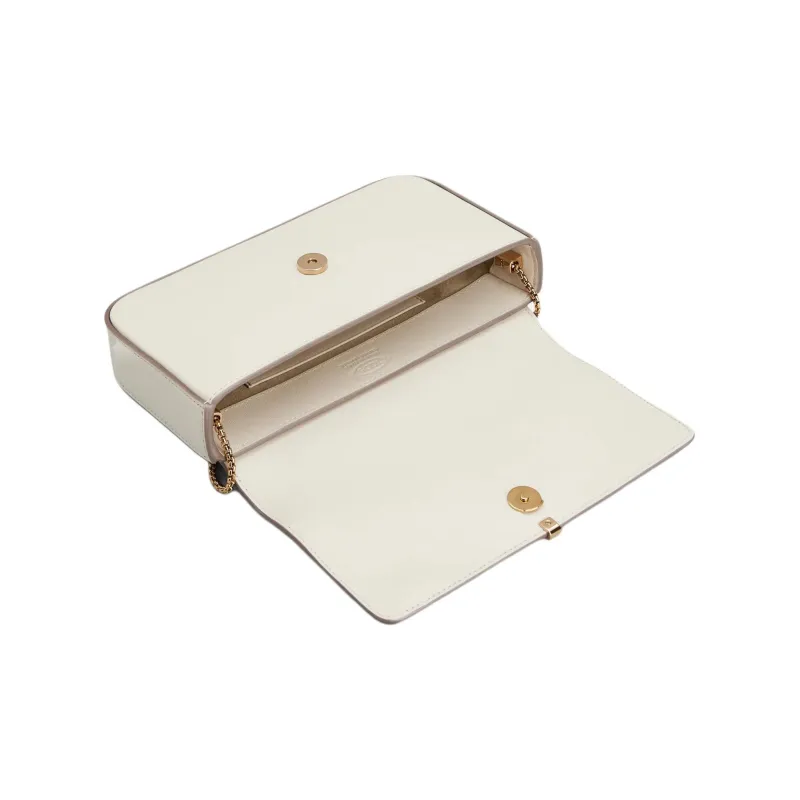 TOD'S Calfskin Shoulder Bag Mini Women's White-3