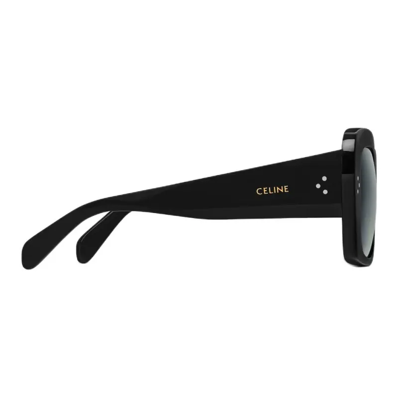 CELINE Acetate Square Sunglasses Women's Black-2