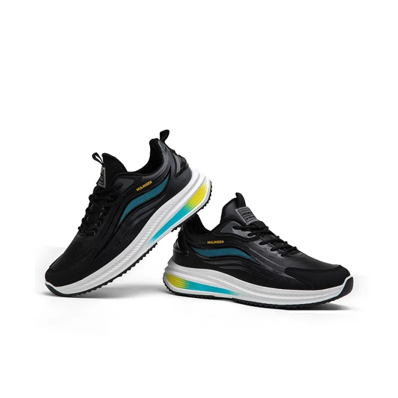 Mulinsen Anti Slip And Wear Resistant Lightweight Rebound Anti Rollover Low Top Running Shoes Men's-5