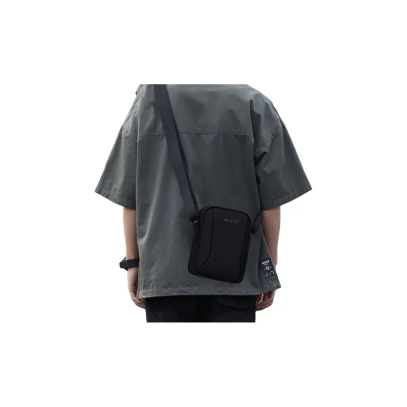 XTEP Oxford Shoulder Bag Regular Unisex Black-4