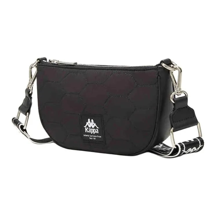 Kappa Fabric Crossbody Bag, Shoulder Bag Women's Black-1