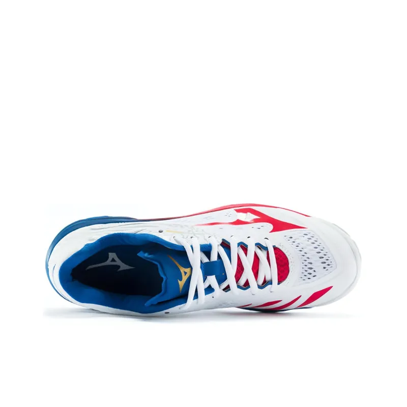 Mizuno Wave Lightning Z5 Cushioning Low-Top Training Shoes Unisex White Red Blue-3