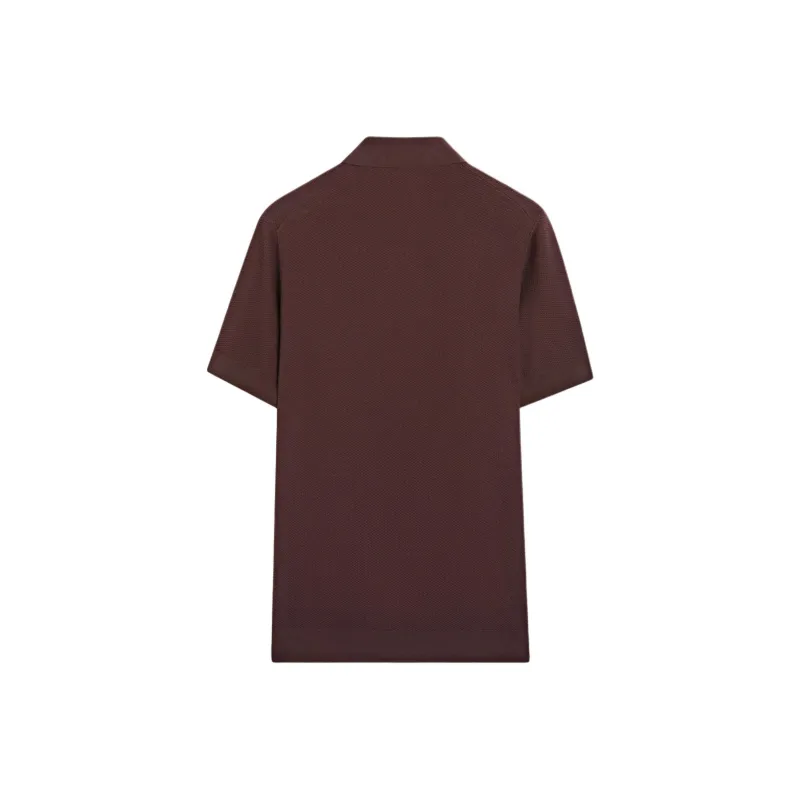 Massimo Dutti Polo Shirts Men Burgundy-1