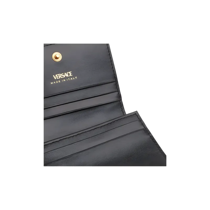 VERSACE VERSACE Leather Card Holder Wallet Women's Multicolor-5