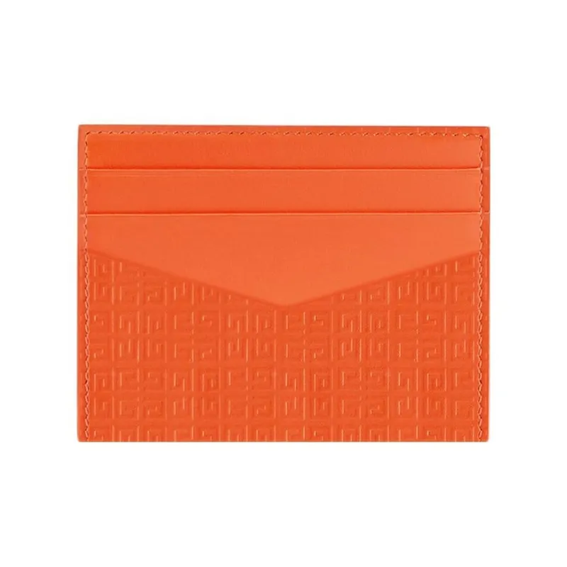 Givenchy 4G Calfskin Card Holder Card Holder Men's Orange-1