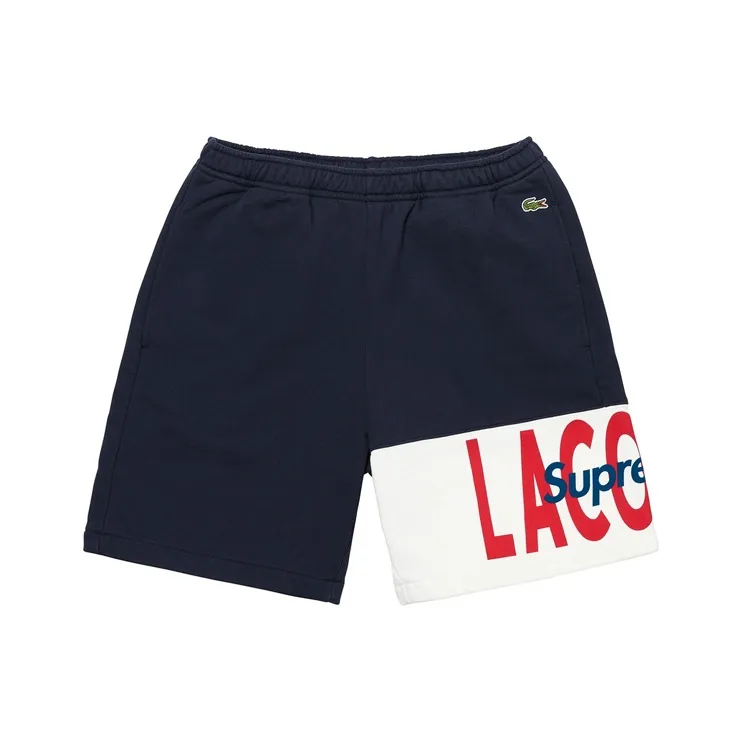 Supreme Lacoste Logo Panel Sweatshort-0