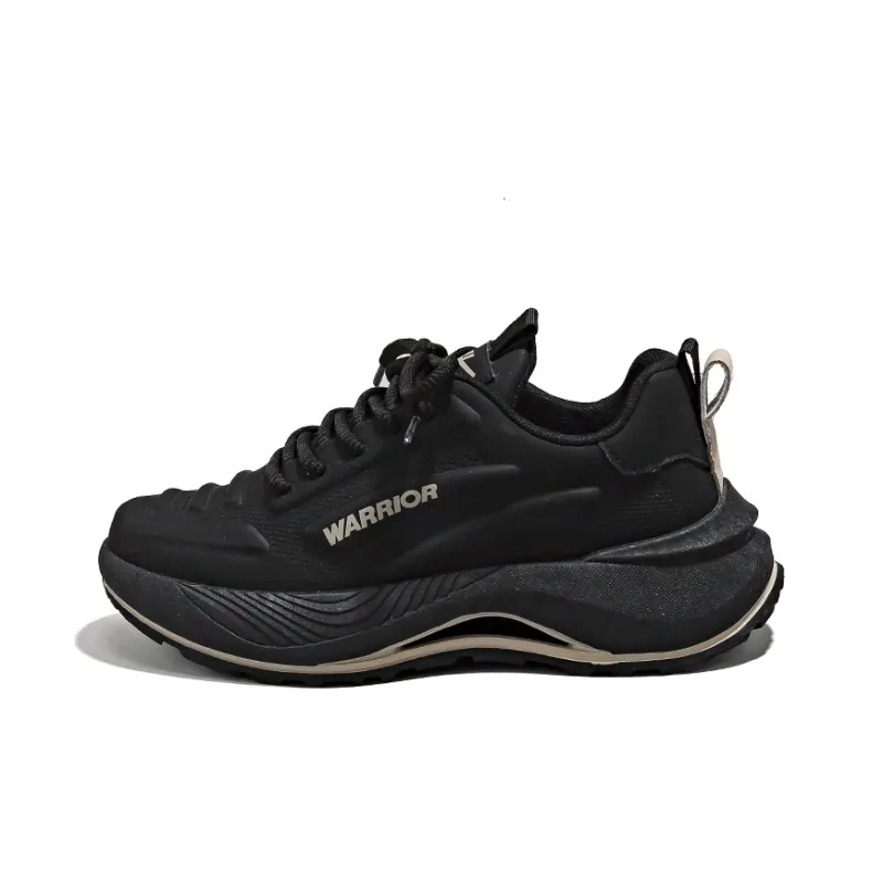 Warrior Lightweight Anti-Slip Low-Top Casual Running Shoes Men's White Blue-0