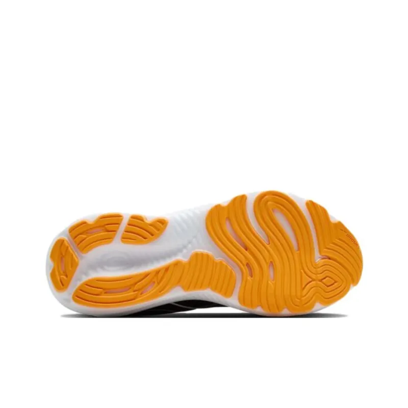 Brooks Anti Slip Wear Resistant Low Top Running Shoes Unisex Black White Orange-4