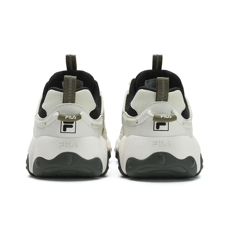 FILA FLUID 6 Cushioning Slip Resistant Breathable Coverage Support Low Top Running Shoes Men's White-3