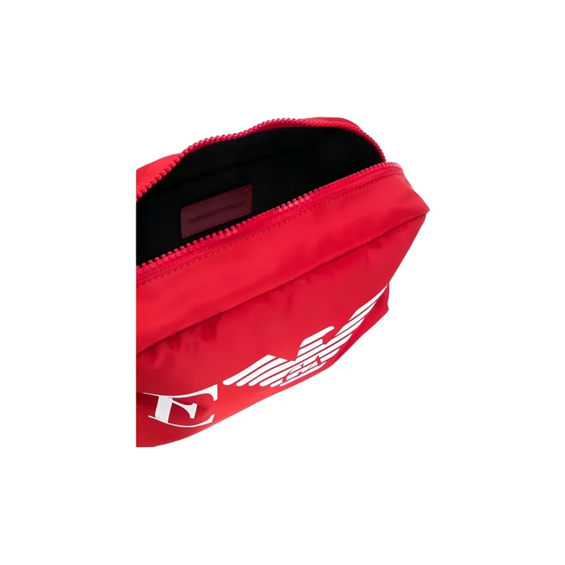 EMPORIO ARMANI Nylon Toiletry Bag Clutch Unisex Red-3