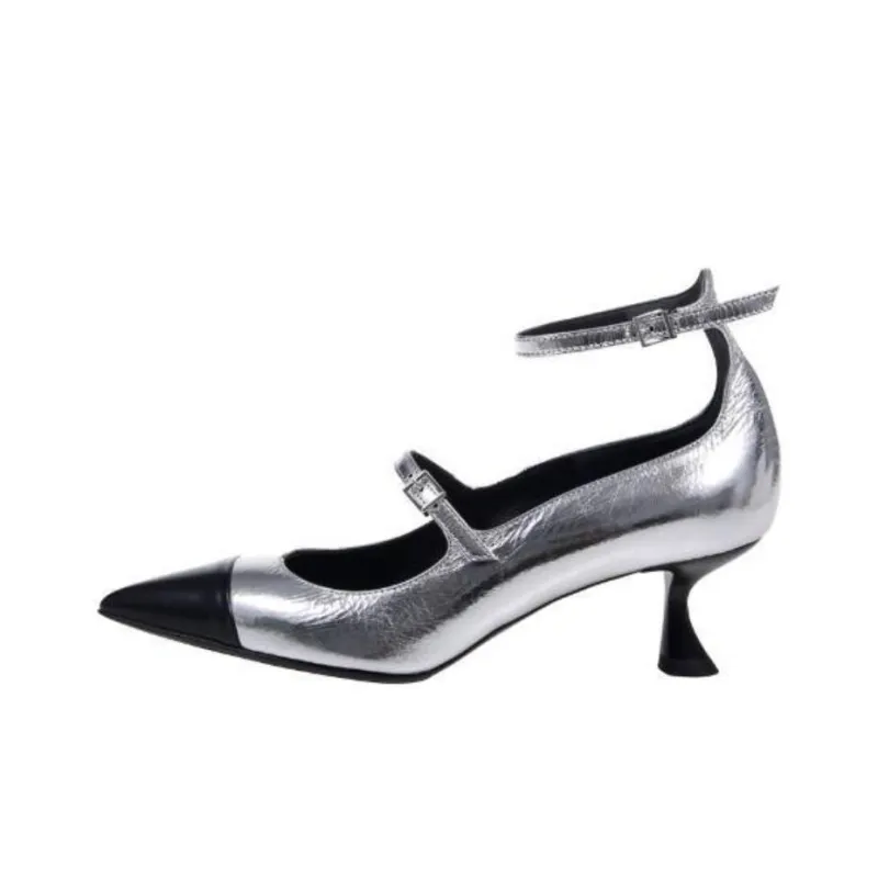 Sergio Levantesi Slim Heel High Heels Women's Silver-0