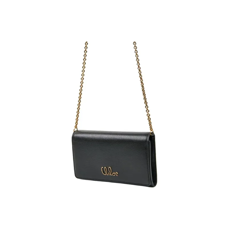 Chloe Buffalo Leather Crossbody Bag Shoulder Bag Women's Black-1