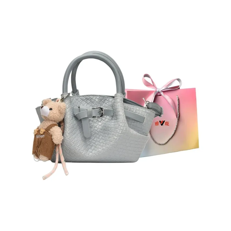 Yalu PU Basket Bag, One Shoulder Handbag Women's Multicolor-14