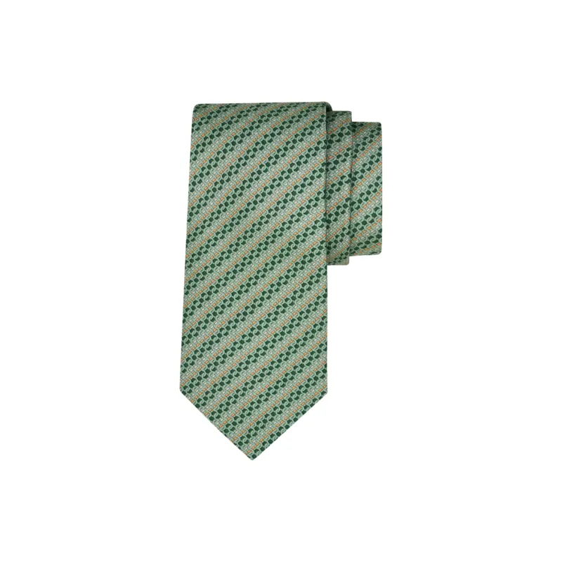 FERRAGAMO Silk Ties Men's Green-1