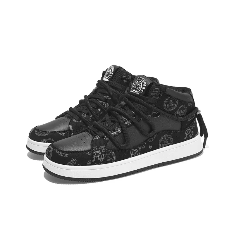 DoraemonA Mid Top Skateboard Shoes Unisex-1